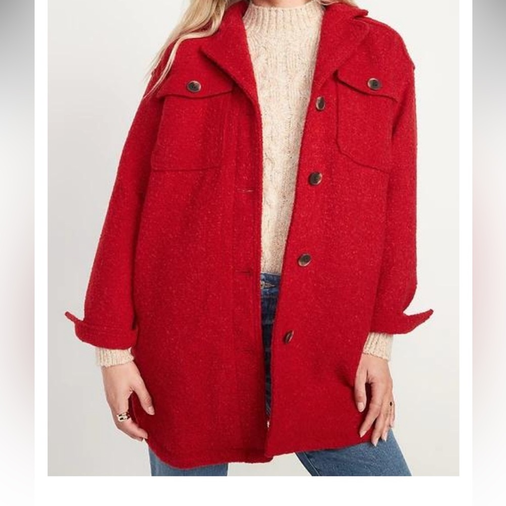 RED OLD NAVY SHACKET